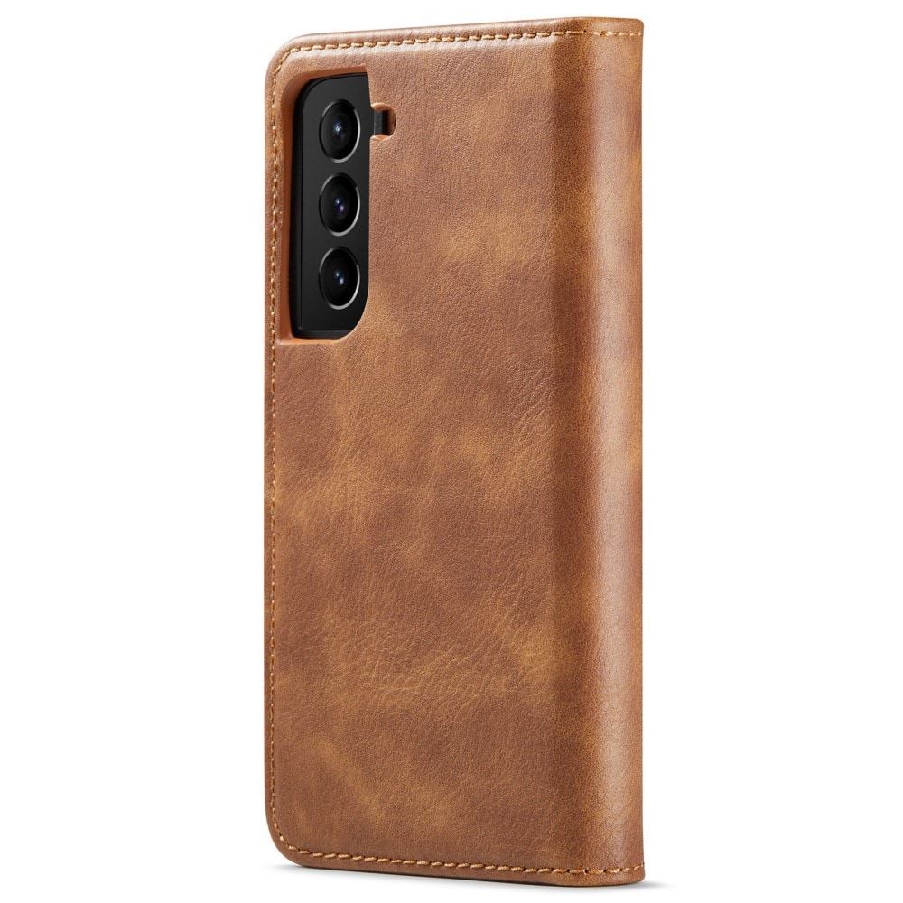 Samsung Galaxy S22 Plus Plånboksfodral med avtagbart skal, Cognac