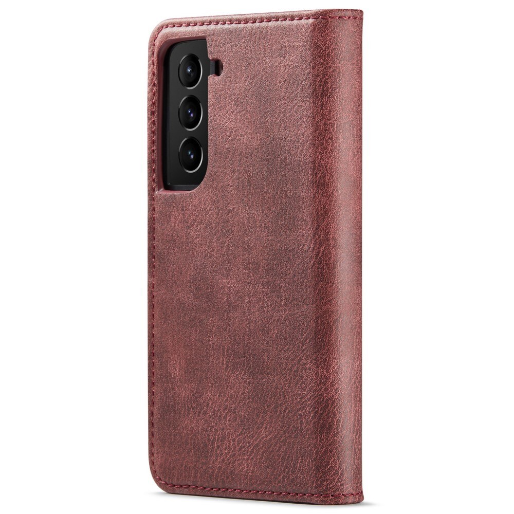 Samsung Galaxy S22 Plånboksfodral med avtagbart skal, Röd