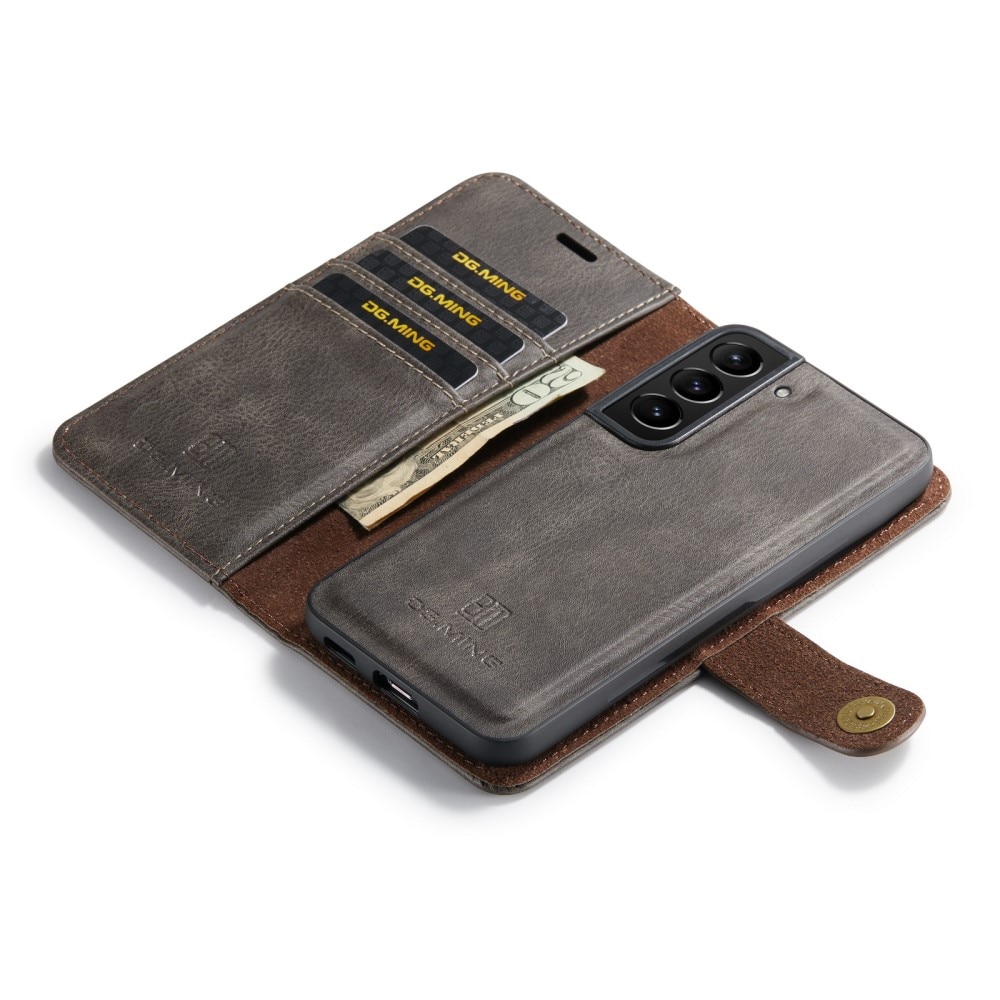 Samsung Galaxy S22 Plånboksfodral med avtagbart skal, brun