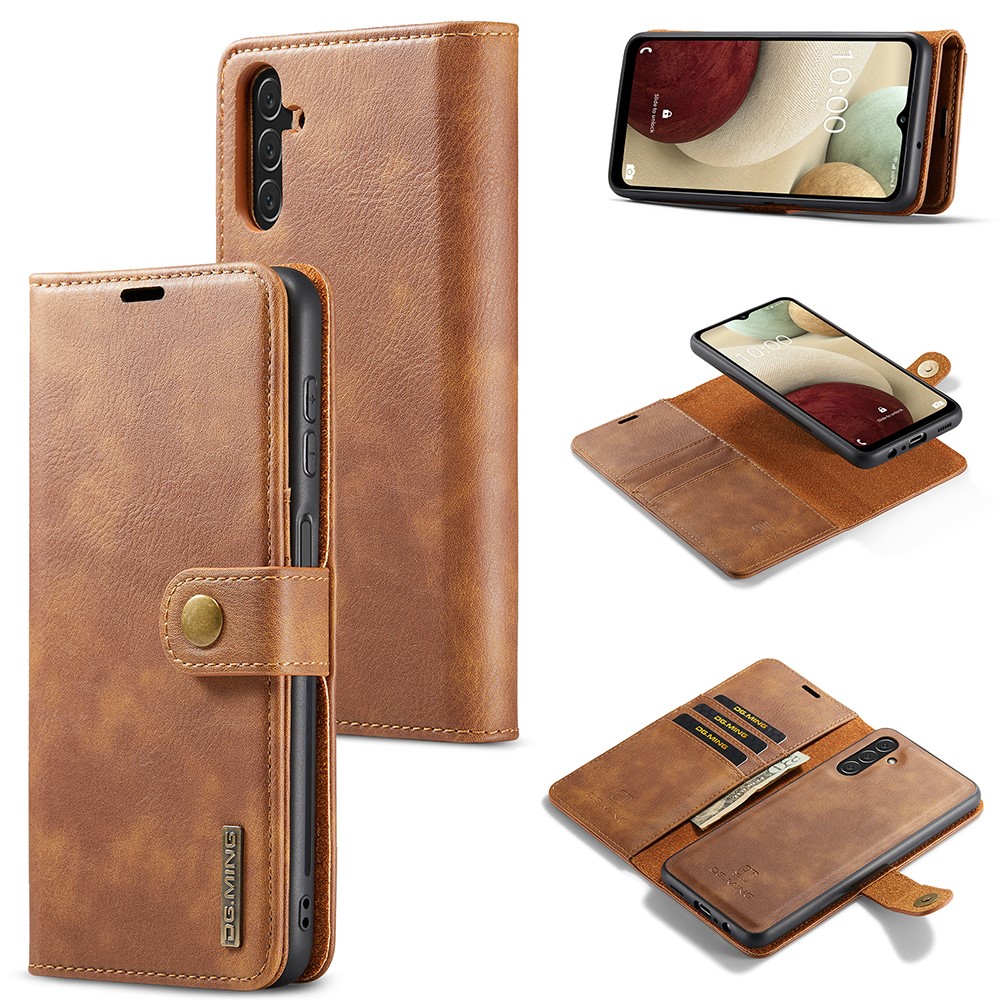 Samsung Galaxy A04s Plånboksfodral med avtagbart skal, Cognac