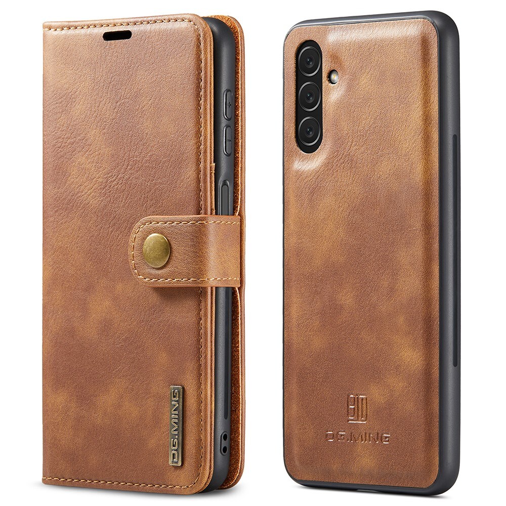 Samsung Galaxy A04s Plånboksfodral med avtagbart skal, Cognac