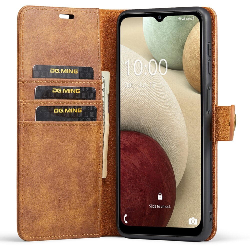 Samsung Galaxy A04s Plånboksfodral med avtagbart skal, Cognac