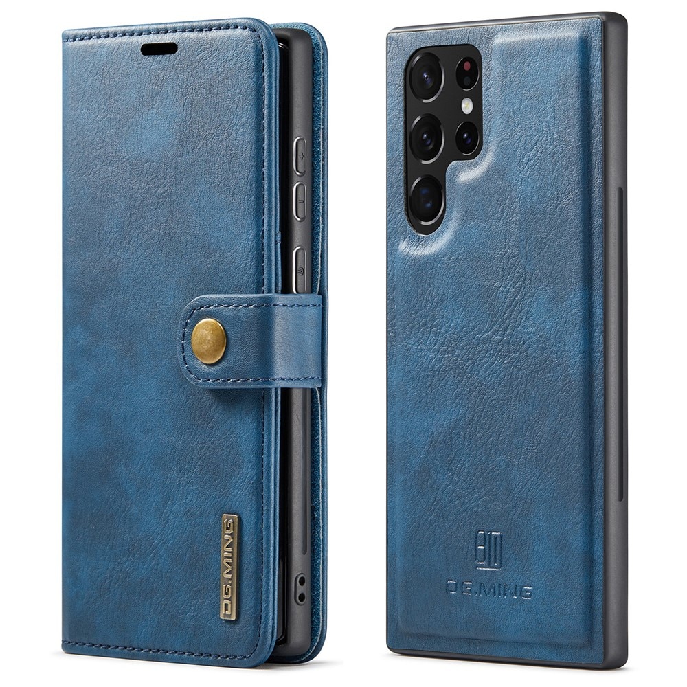 Samsung Galaxy S22 Ultra Plånboksfodral med avtagbart skal, blå