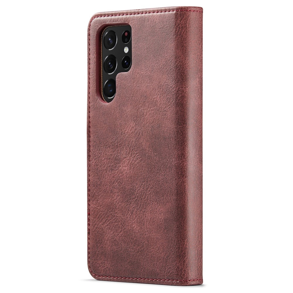 Samsung Galaxy S22 Ultra Plånboksfodral med avtagbart skal, Röd