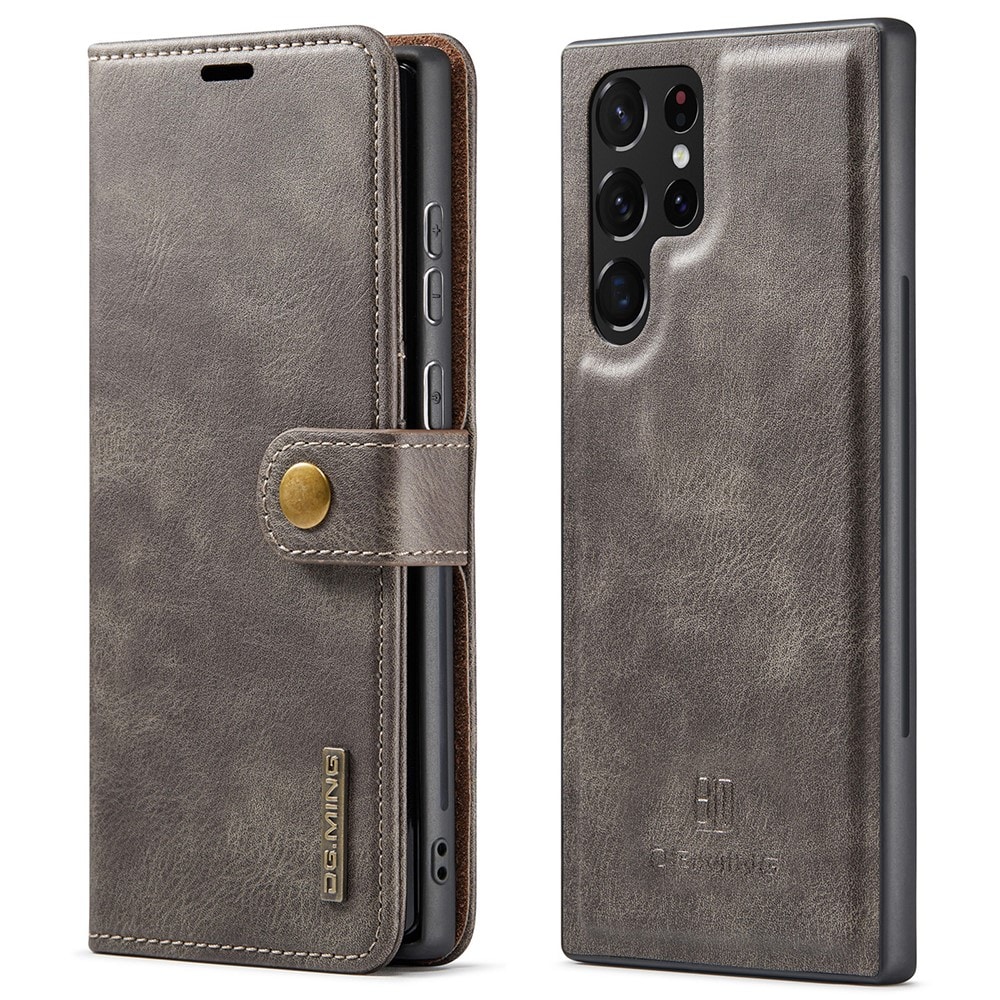 Samsung Galaxy S22 Ultra Plånboksfodral med avtagbart skal, Brun