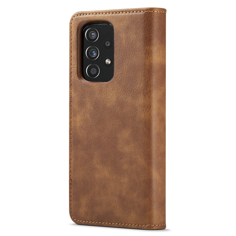 Samsung Galaxy A53 Plånboksfodral med avtagbart skal, cognac