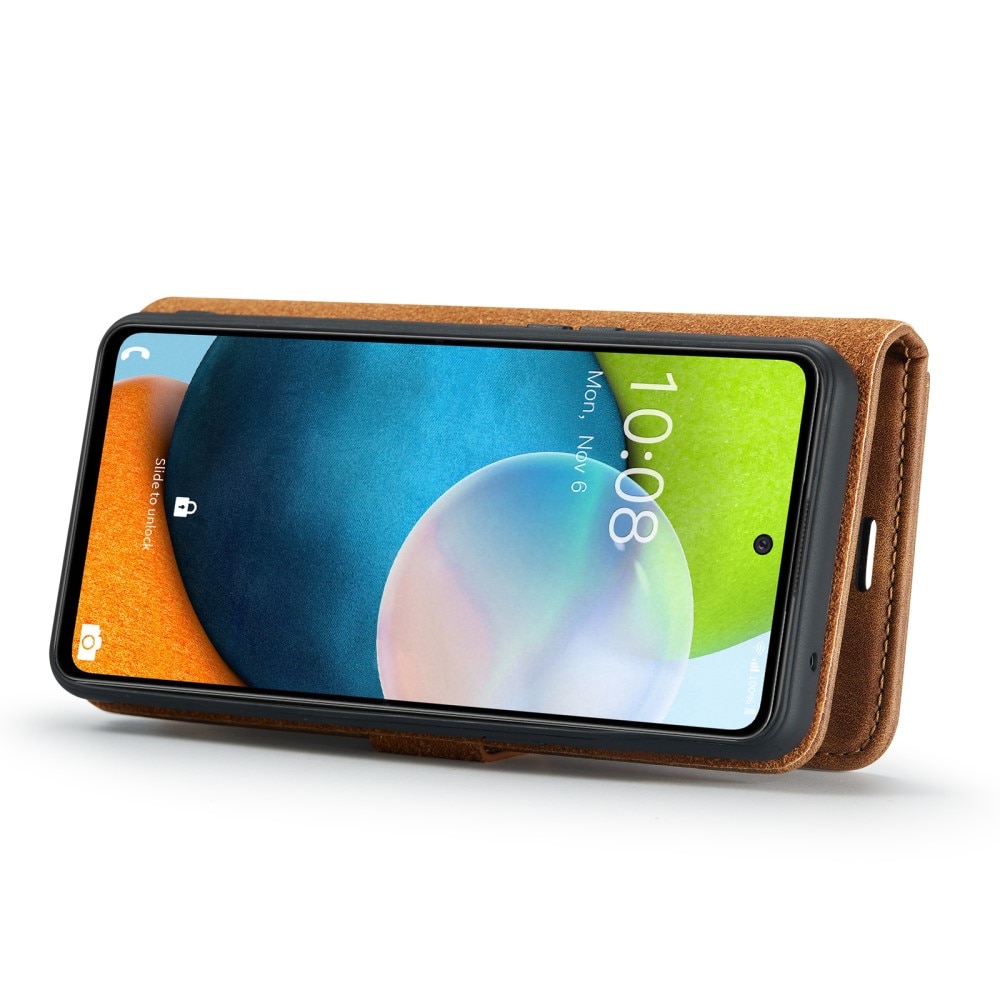 Samsung Galaxy A53 Plånboksfodral med avtagbart skal, cognac
