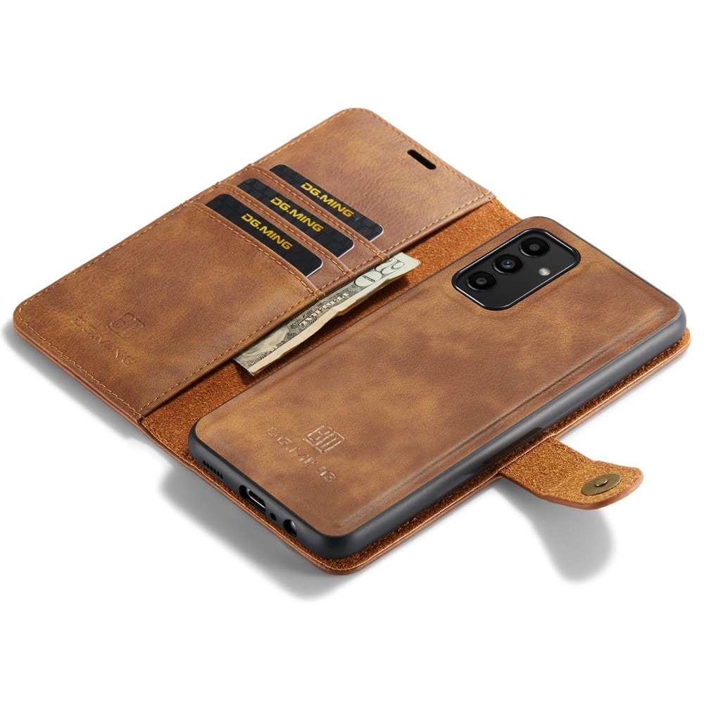 Samsung Galaxy A13 Plånboksfodral med avtagbart skal, Cognac