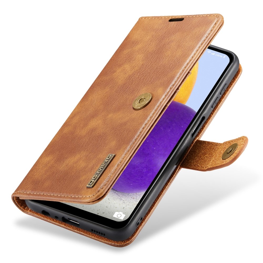Samsung Galaxy A13 Plånboksfodral med avtagbart skal, cognac