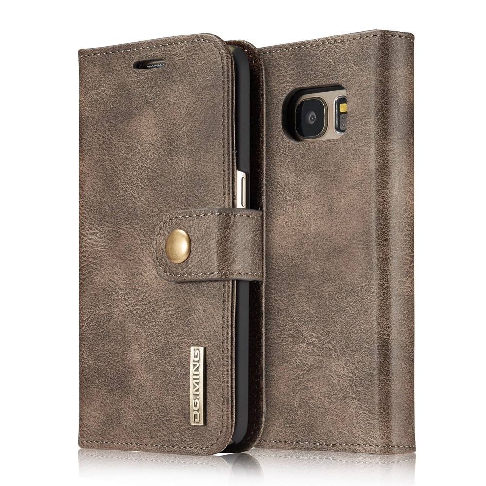 Samsung Galaxy S7 Plånboksfodral med avtagbart skal, brun