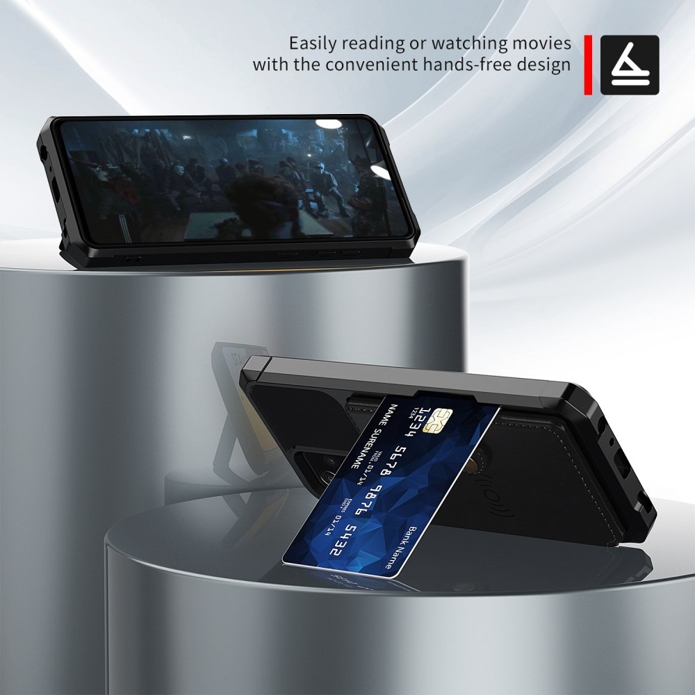 Samsung Galaxy A53 Stöttåligt Mobilskal med Plånbok, svart