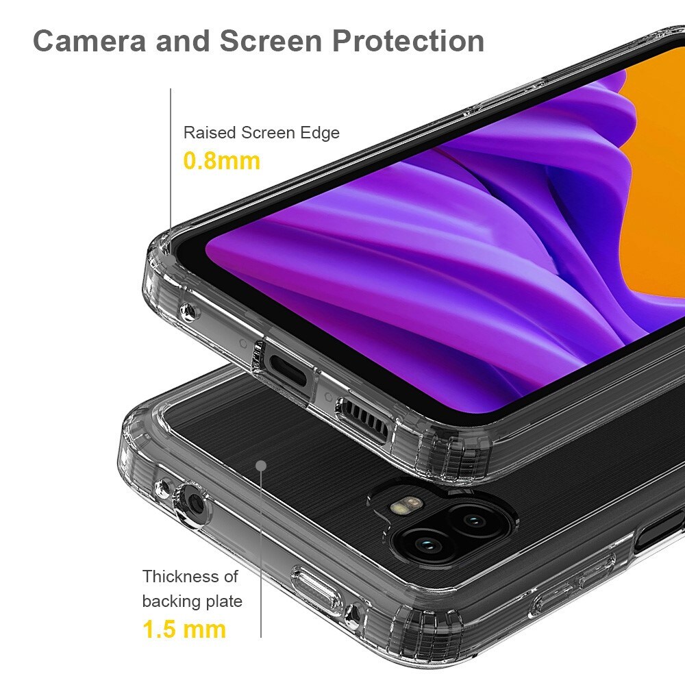 Samsung Galaxy Xcover 6 Pro Crystal Hybrid-skal, Genomskinlig