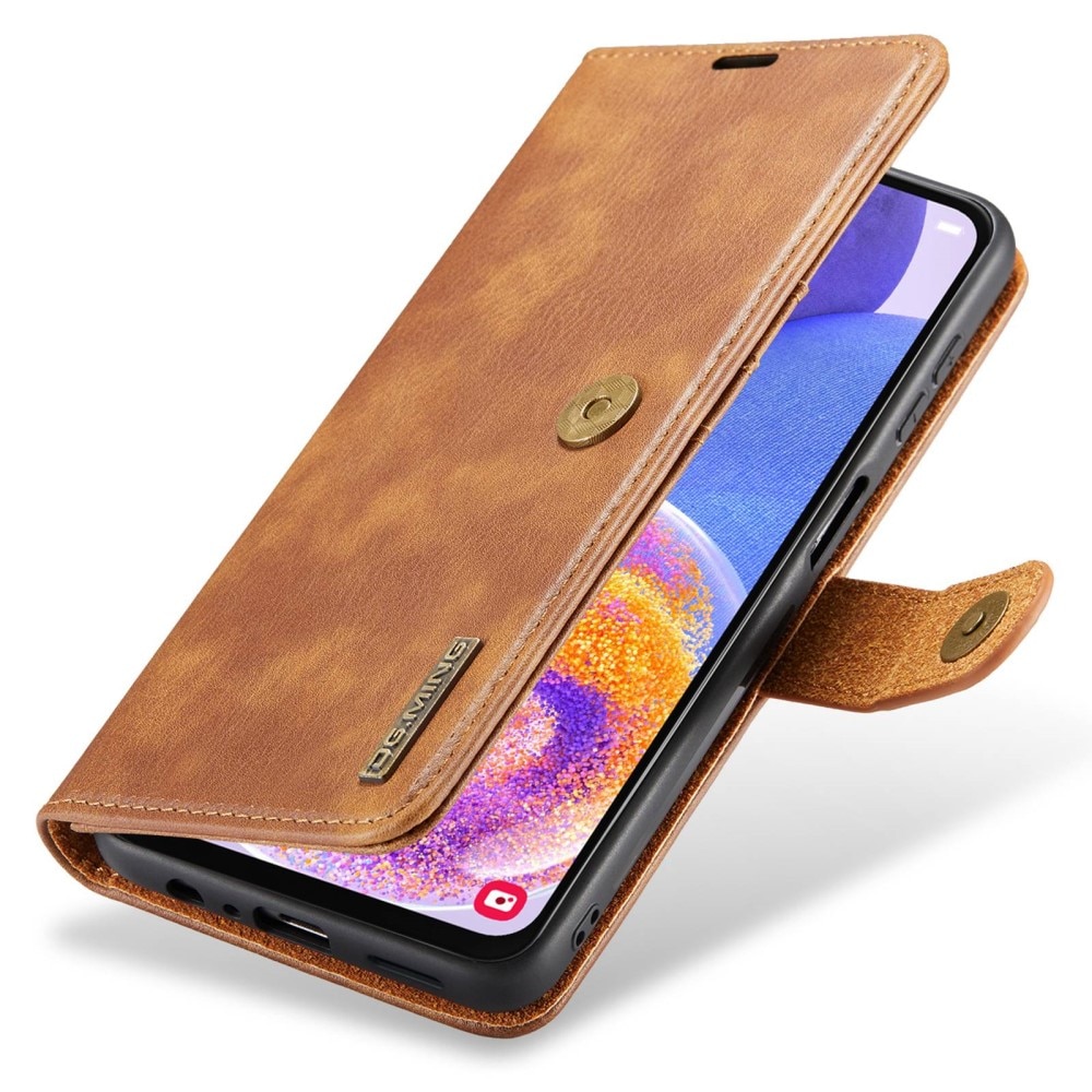 Samsung Galaxy A23 Plånboksfodral med avtagbart skal, cognac