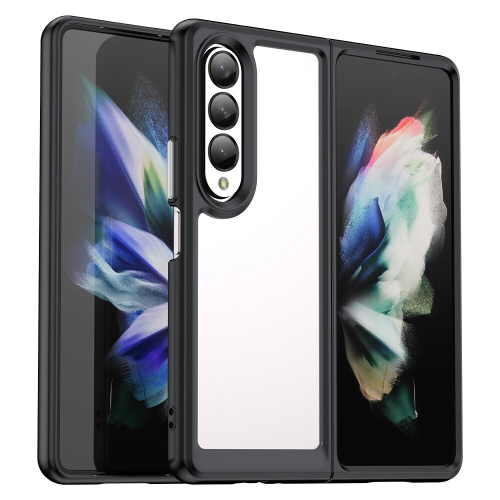 Samsung Galaxy Z Fold 4 Crystal Hybrid-skal, Svart