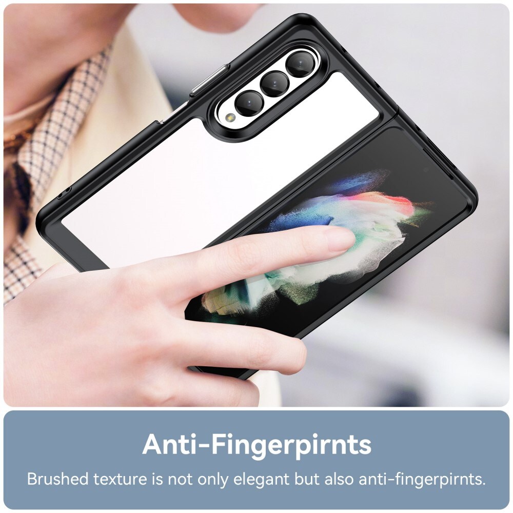 Samsung Galaxy Z Fold 4 Crystal Hybrid-skal, Svart