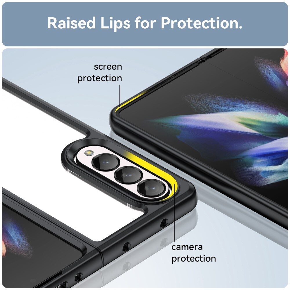 Samsung Galaxy Z Fold 4 Crystal Hybrid-skal, Svart