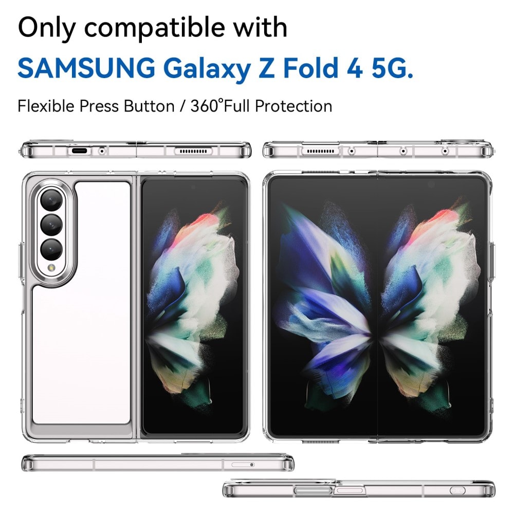Samsung Galaxy Z Fold 4 Crystal Hybrid-skal, Genomskinlig