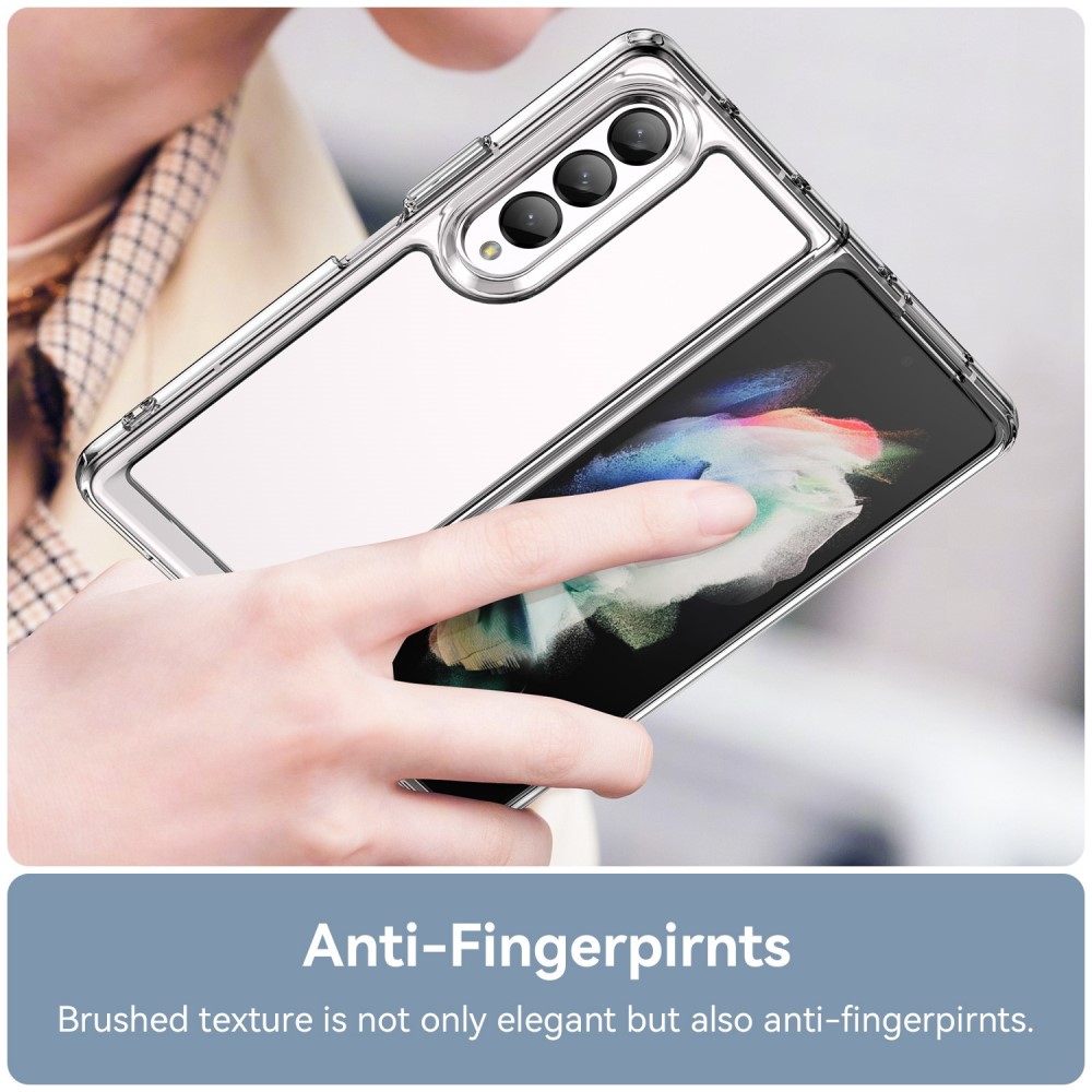 Samsung Galaxy Z Fold 4 Crystal Hybrid-skal, Genomskinlig