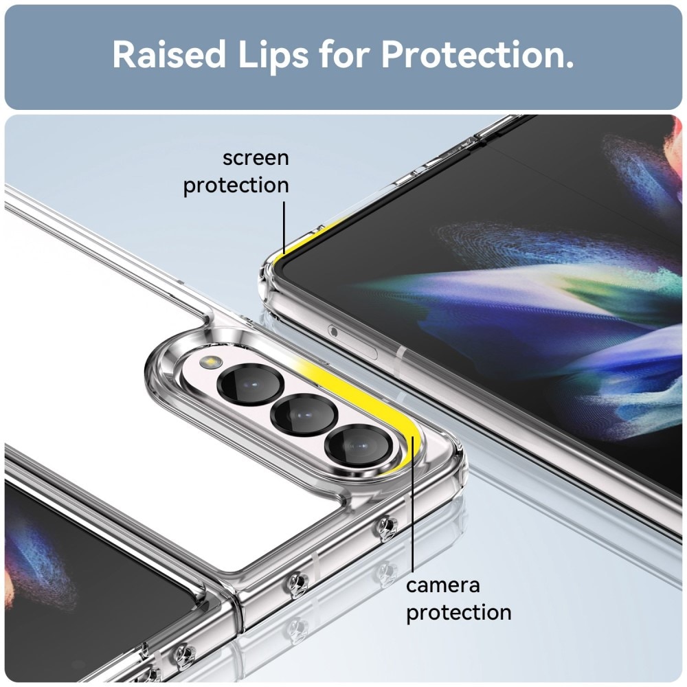 Samsung Galaxy Z Fold 4 Crystal Hybrid-skal, Genomskinlig