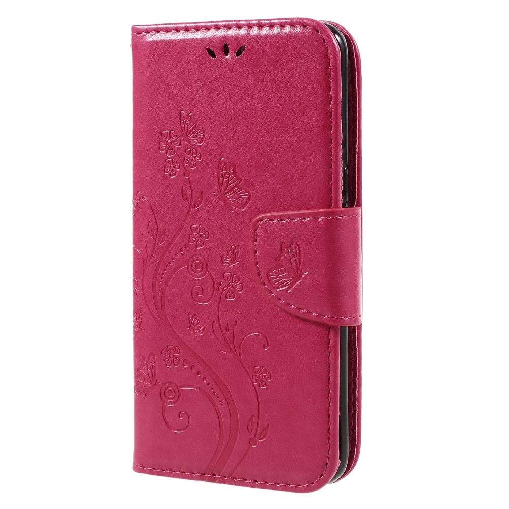 Samsung Galaxy S8 Mobilfodral med fjärilar, rosa