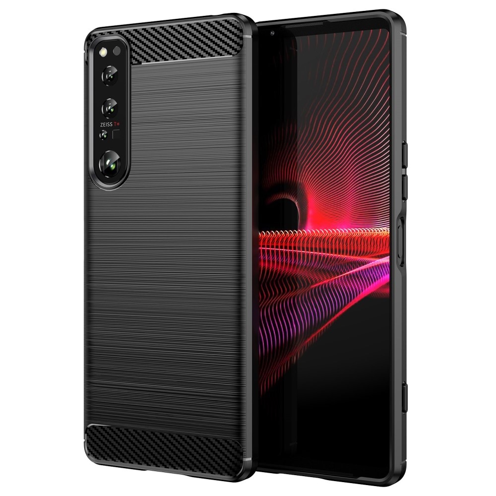 Sony Xperia 1 IV TPU-skal Brushed, Black