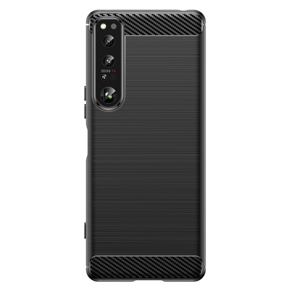 Sony Xperia 1 IV TPU-skal Brushed, Black