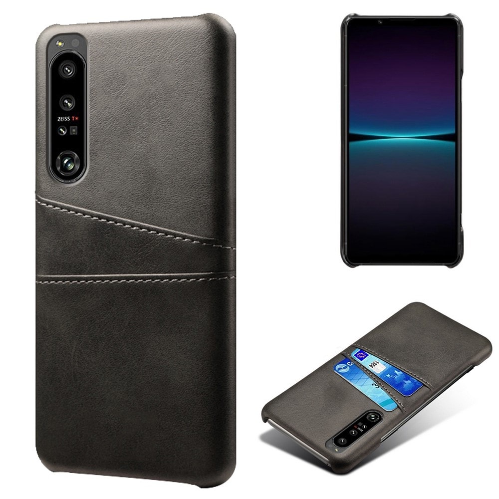 Sony Xperia 1 IV Snyggt skal med 2 kortfack, Svart