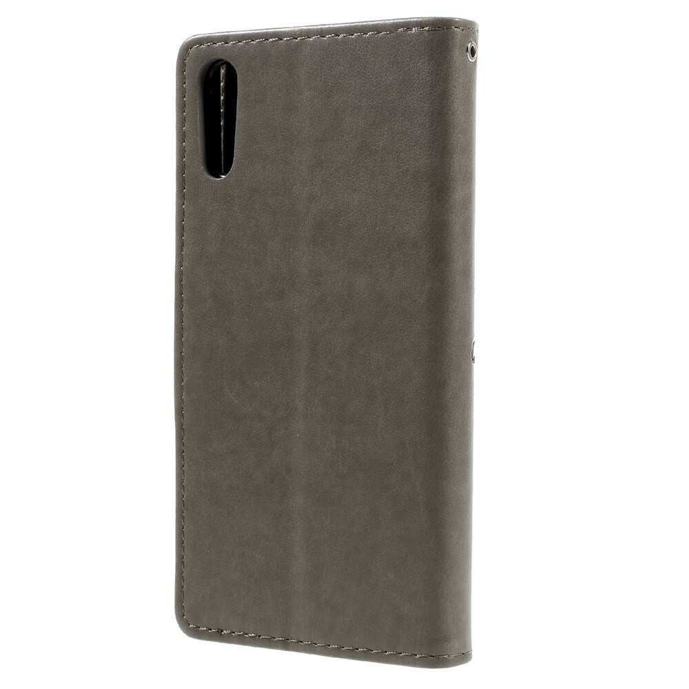 Sony Xperia XZ/XZs Mobilfodral med fjärilar, Grå