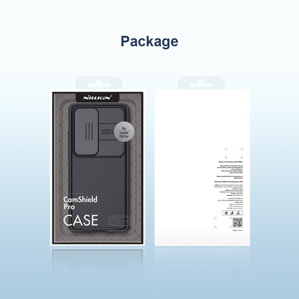 Huawei P50 Pro Skal med kameraskydd - CamShield, Svart