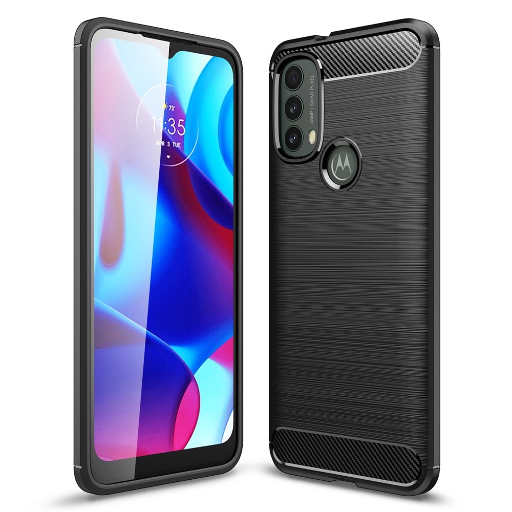 Motorola Moto E20/E30/E40 TPU-skal Brushed, Black