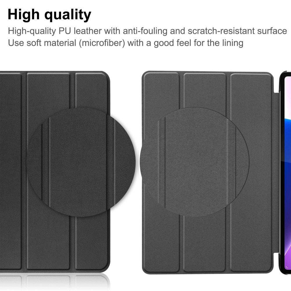  Lenovo Tab P12 Pro Tri-Fold Fodral, Svart