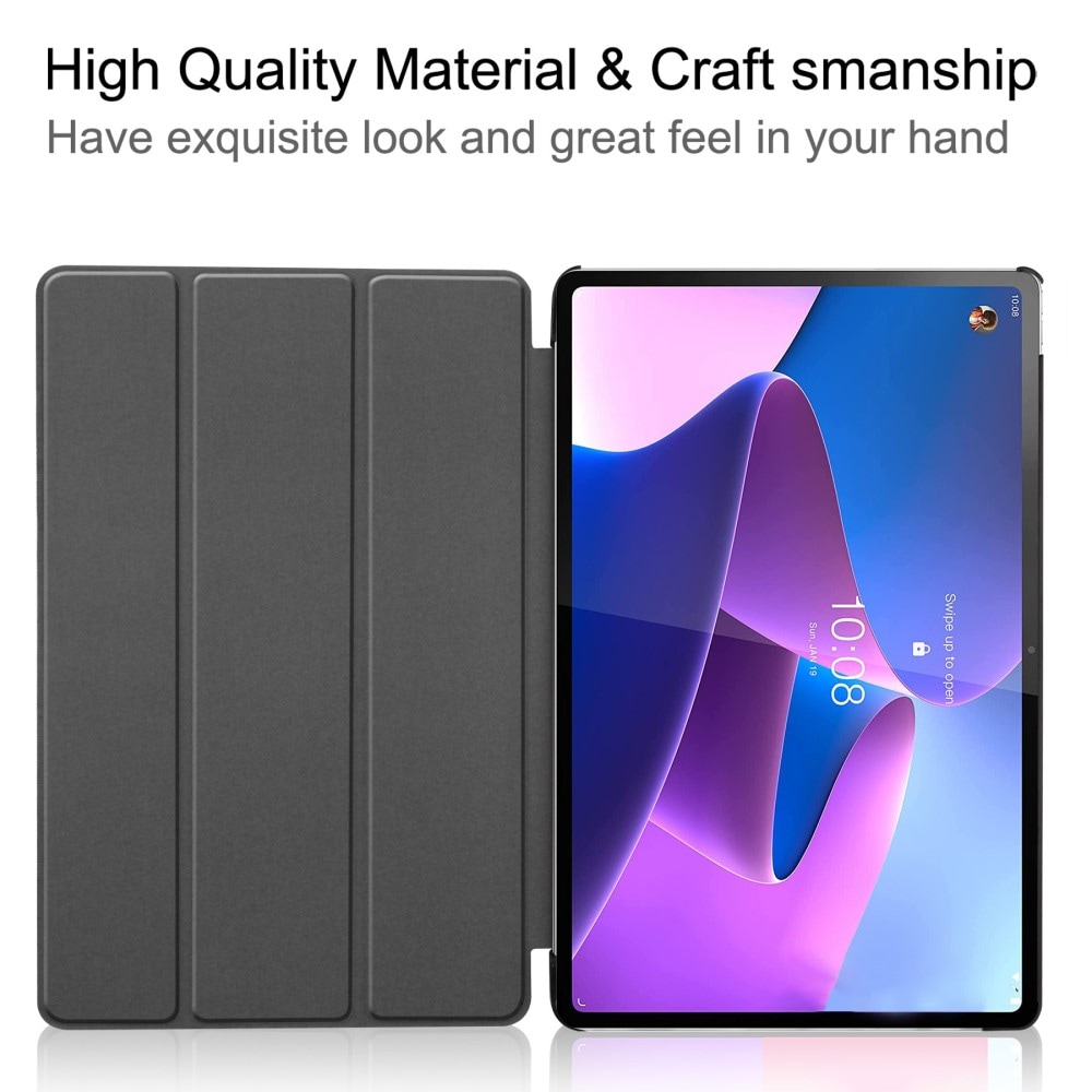  Lenovo Tab P12 Pro Tri-Fold Fodral, Svart