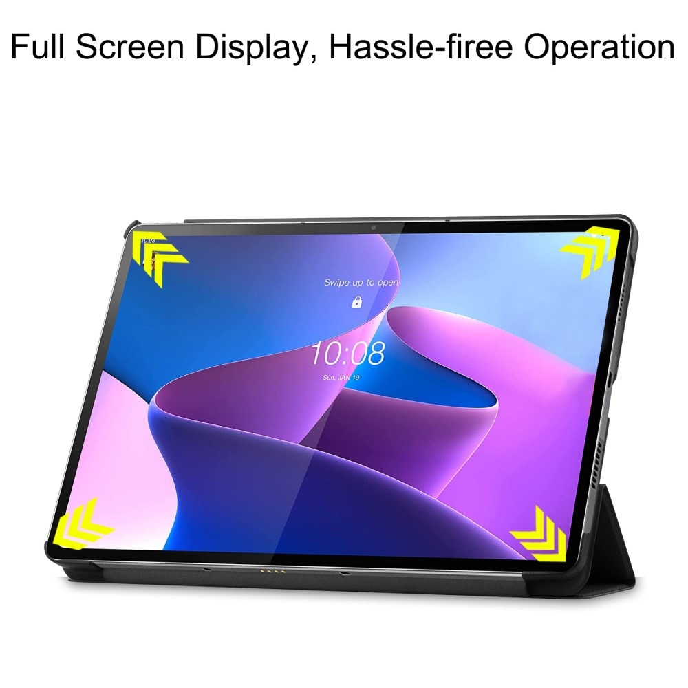  Lenovo Tab P12 Pro Tri-Fold Fodral, Svart