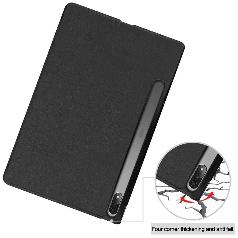  Lenovo Tab P12 Pro Tri-Fold Fodral, Svart