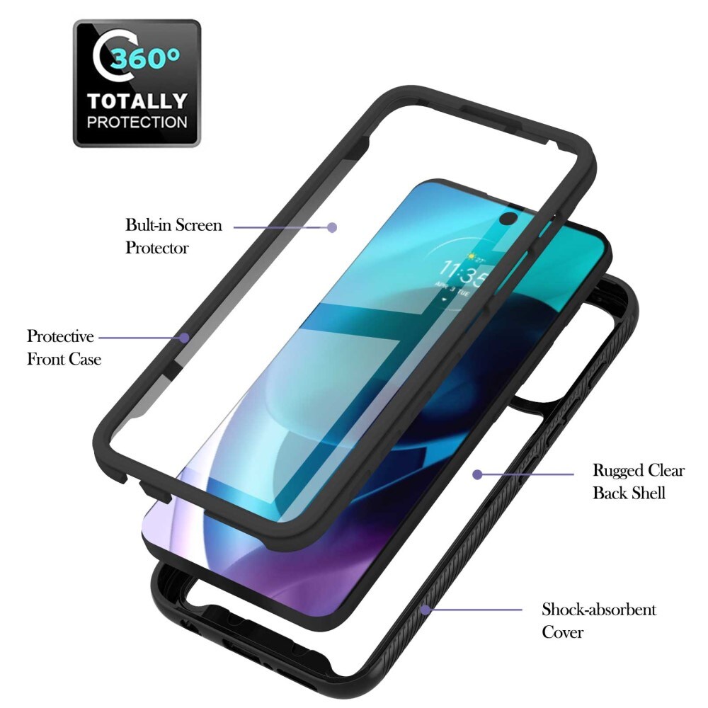 Motorola Moto G71 Mobilskal Full Protection, Svart