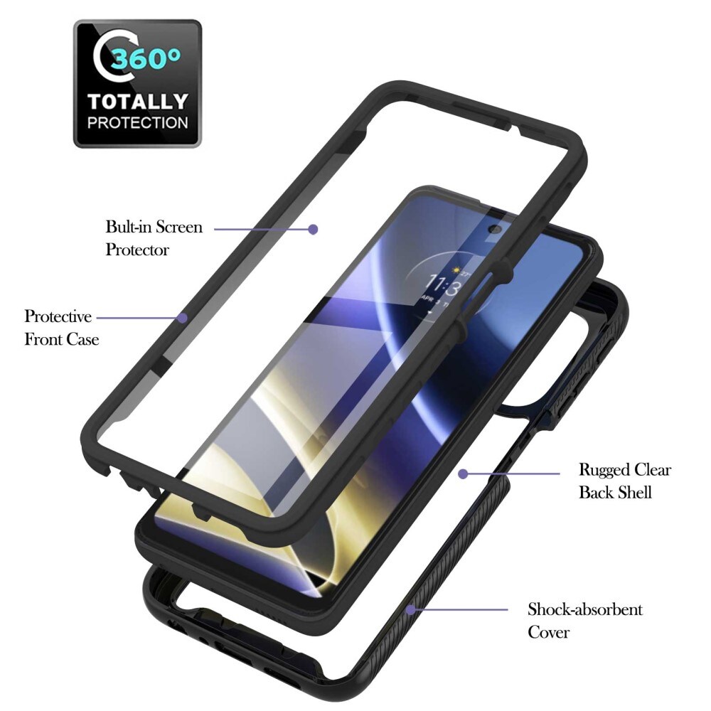 Motorola Moto G51 Mobilskal Full Protection, Svart