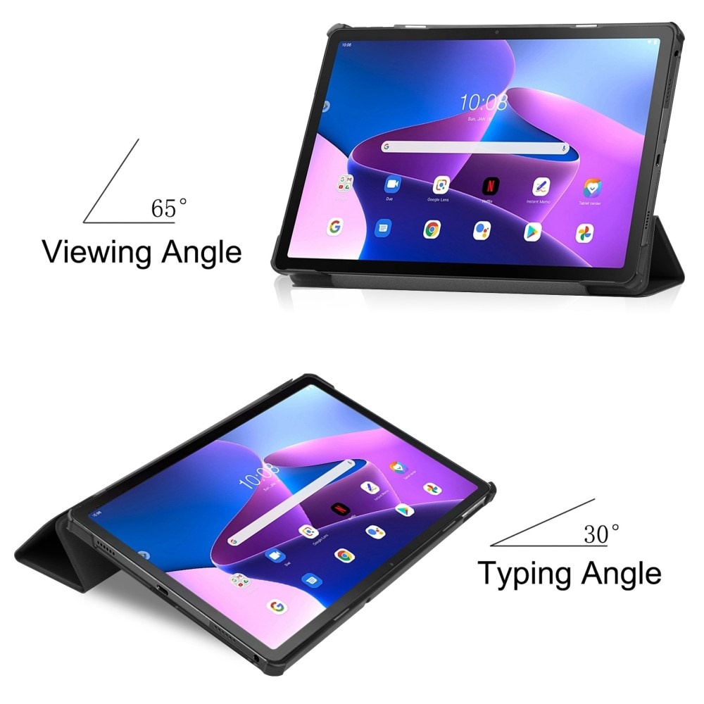 Lenovo Tab M10 Plus (3rd gen) Tri-Fold Fodral, svart