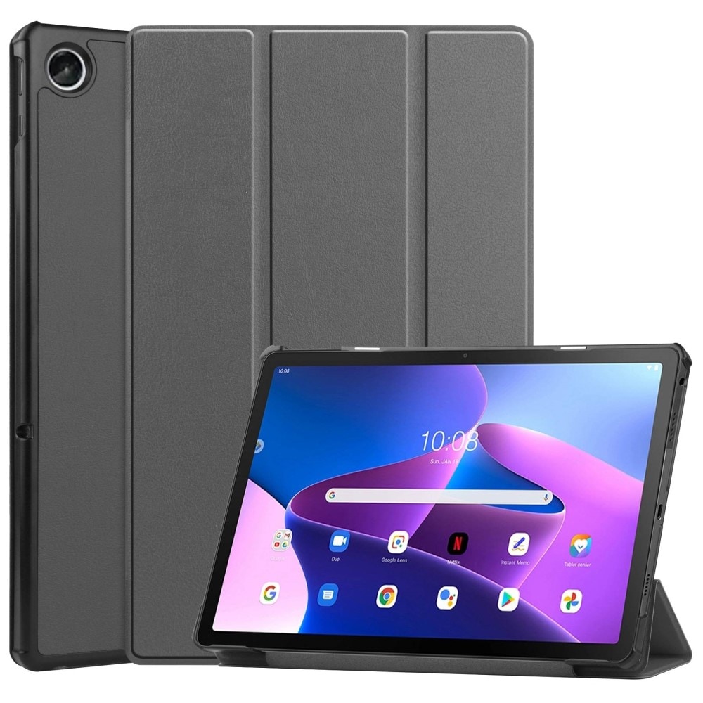  Lenovo Tab M10 Plus (3rd gen) Tri-Fold Fodral, Grå