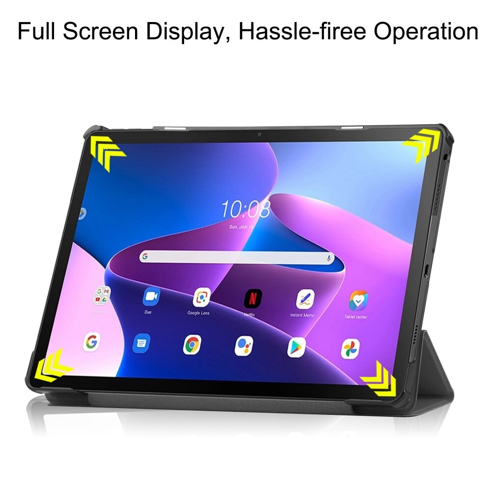  Lenovo Tab M10 Plus (3rd gen) Tri-Fold Fodral, Grå