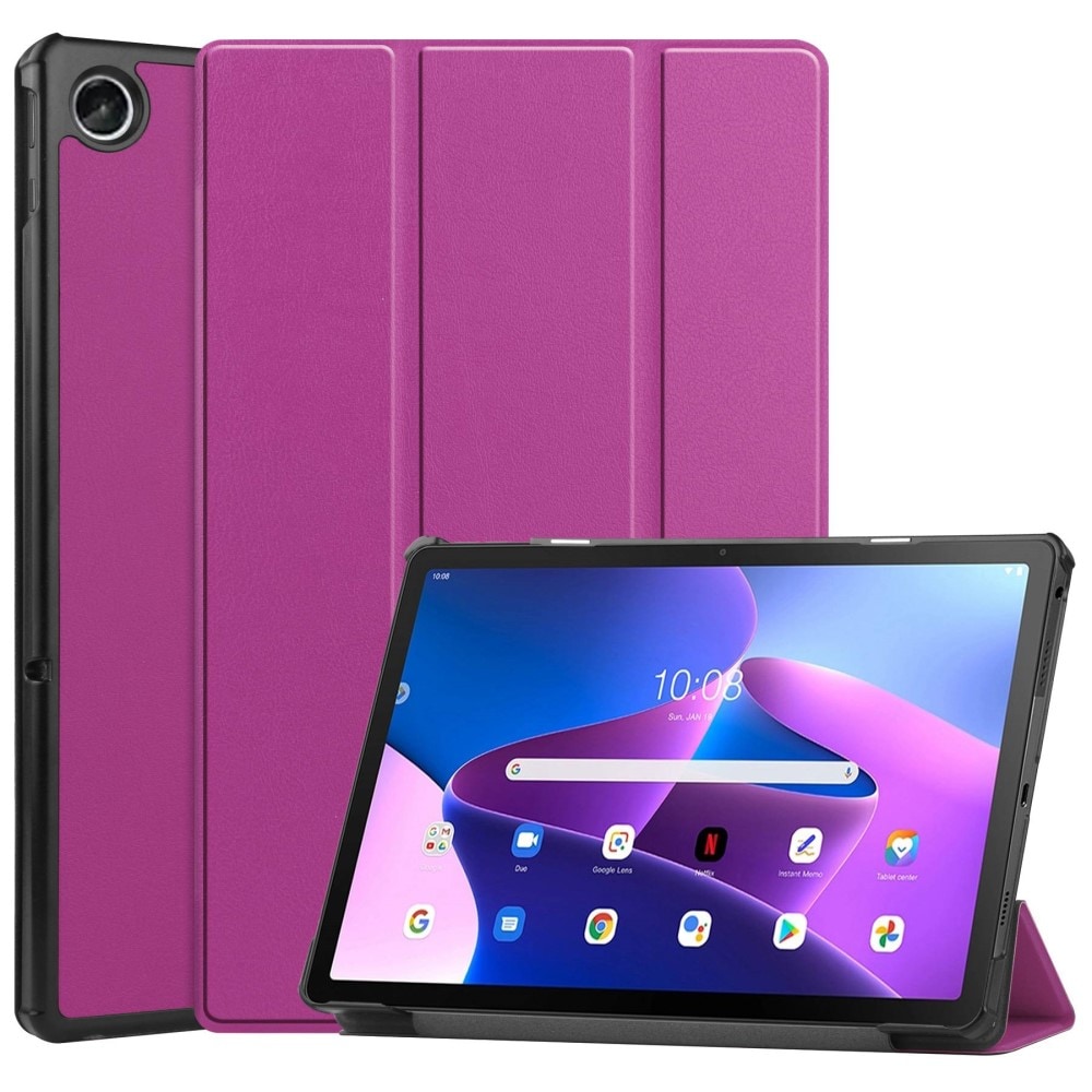 Lenovo Tab M10 Plus (3rd gen) Tri-Fold Fodral, lila