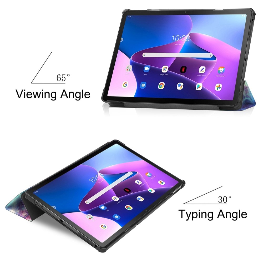  Lenovo Tab M10 Plus (3rd gen) Tri-Fold Fodral, Flerfärgad/Mönster