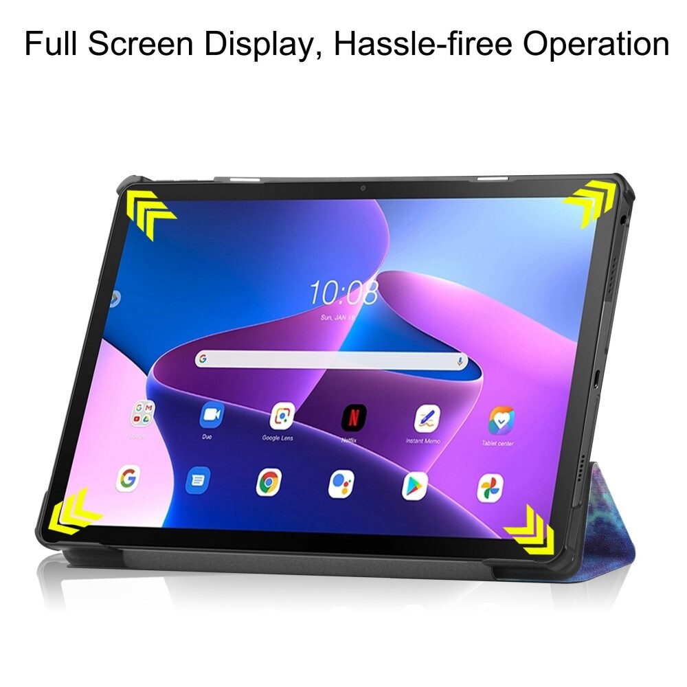  Lenovo Tab M10 Plus (3rd gen) Tri-Fold Fodral, Flerfärgad/Mönster