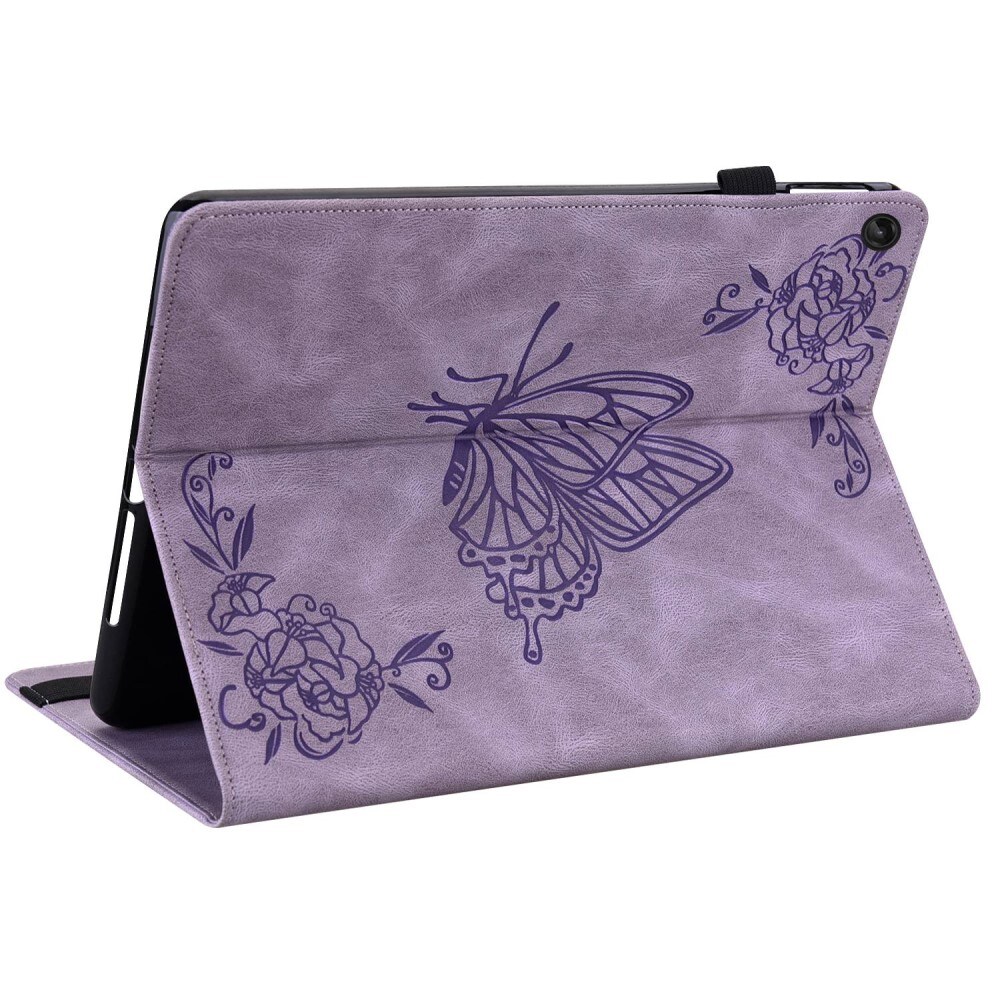  Lenovo Tab M10 Plus (3rd gen) Fodral med fjärilar, Lila