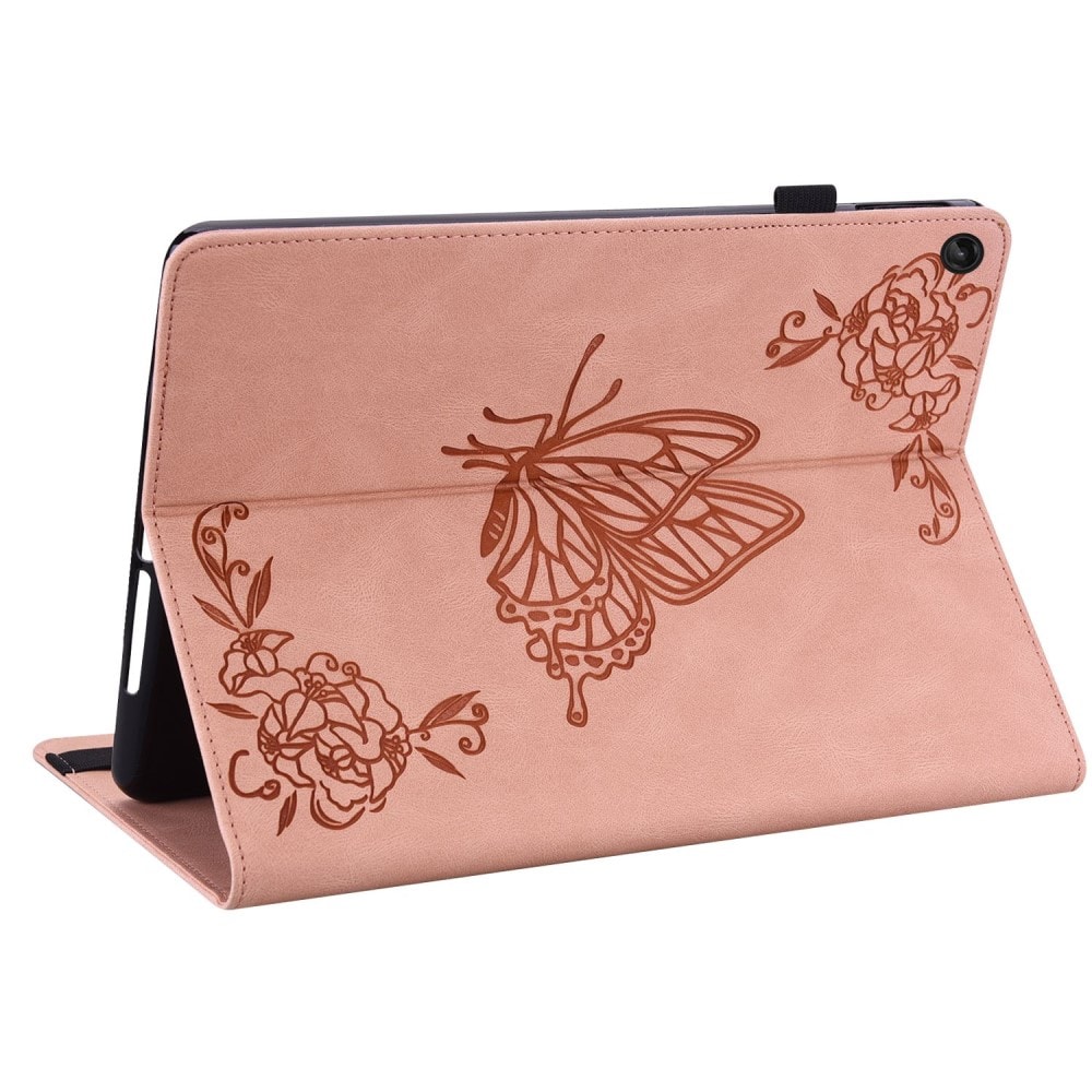  Lenovo Tab M10 Plus (3rd gen) Fodral med fjärilar, Rosa