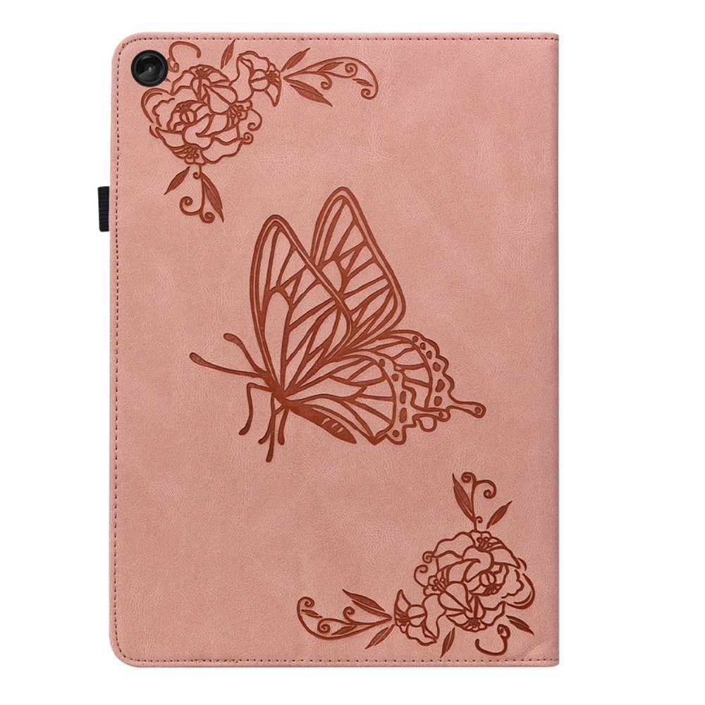  Lenovo Tab M10 Plus (3rd gen) Fodral med fjärilar, Rosa