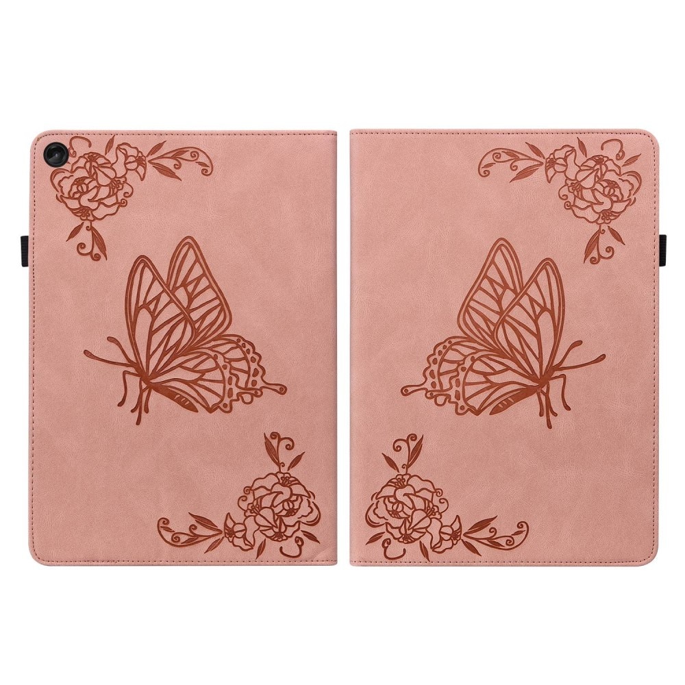 Lenovo Tab M10 Plus (3rd gen) lila Fodral med fjärilar, rosa