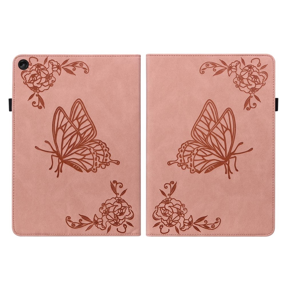  Lenovo Tab M10 Plus (3rd gen) Fodral med fjärilar, Rosa
