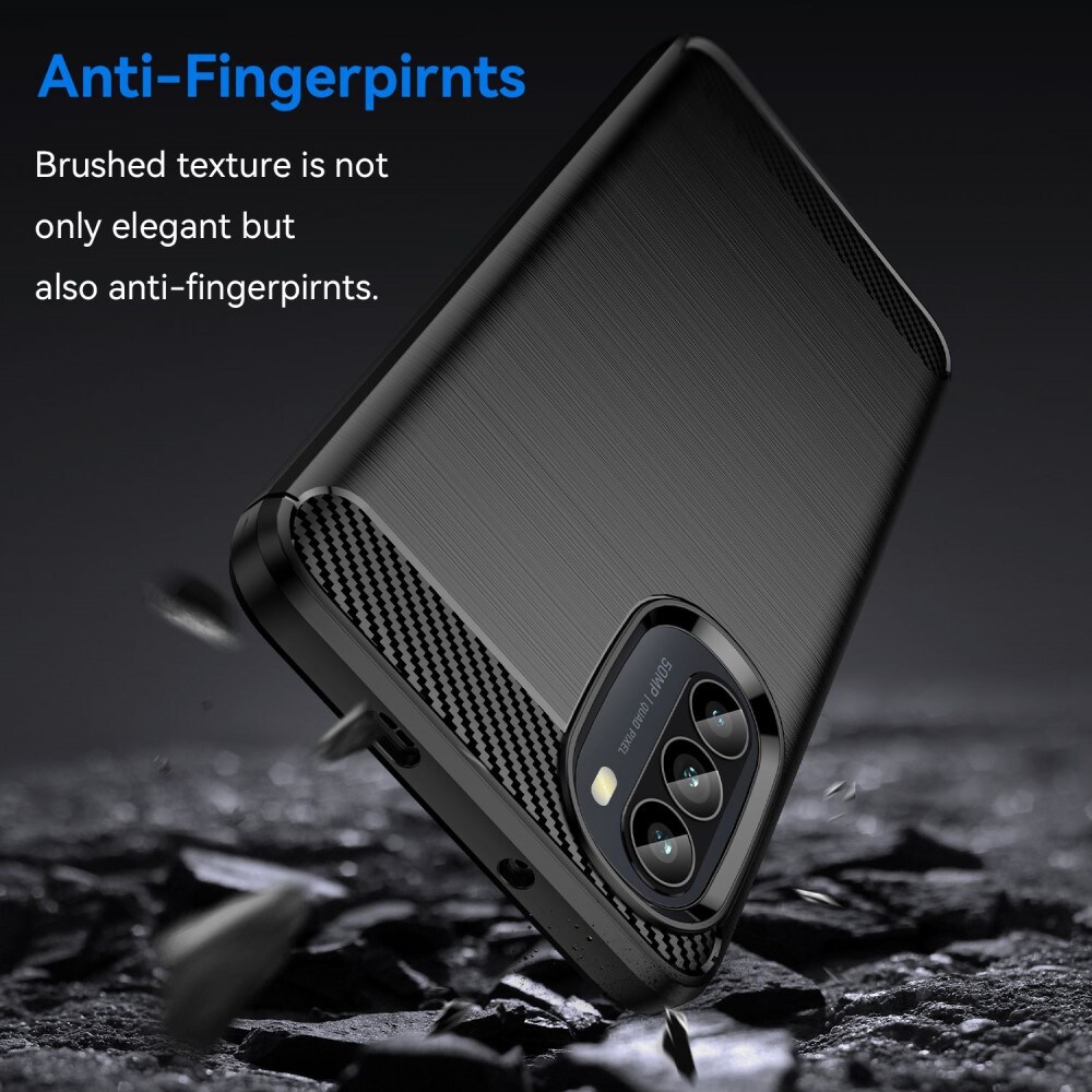 Motorola Moto G52 TPU-skal Brushed, Svart