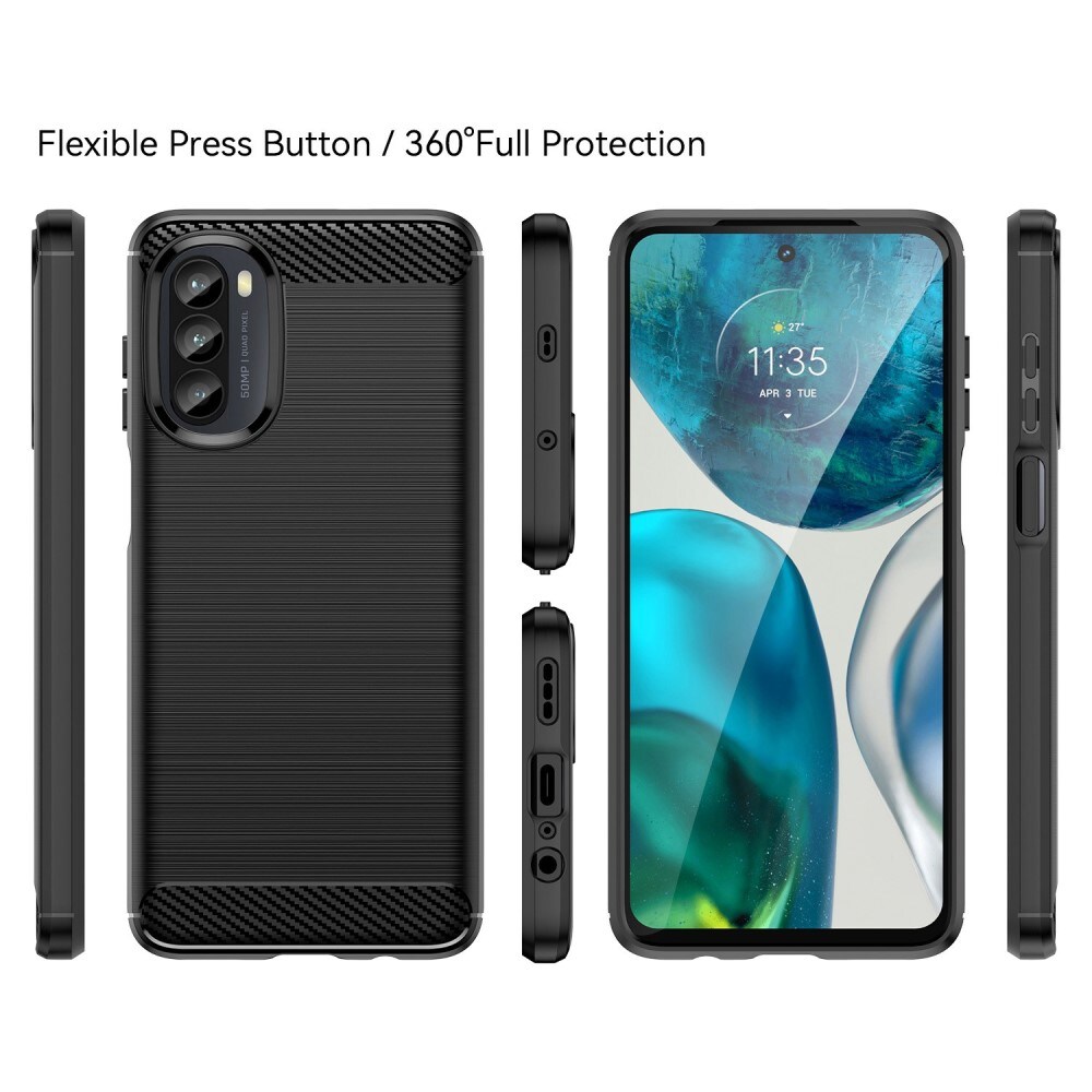 Motorola Moto G52 TPU-skal Brushed, Svart