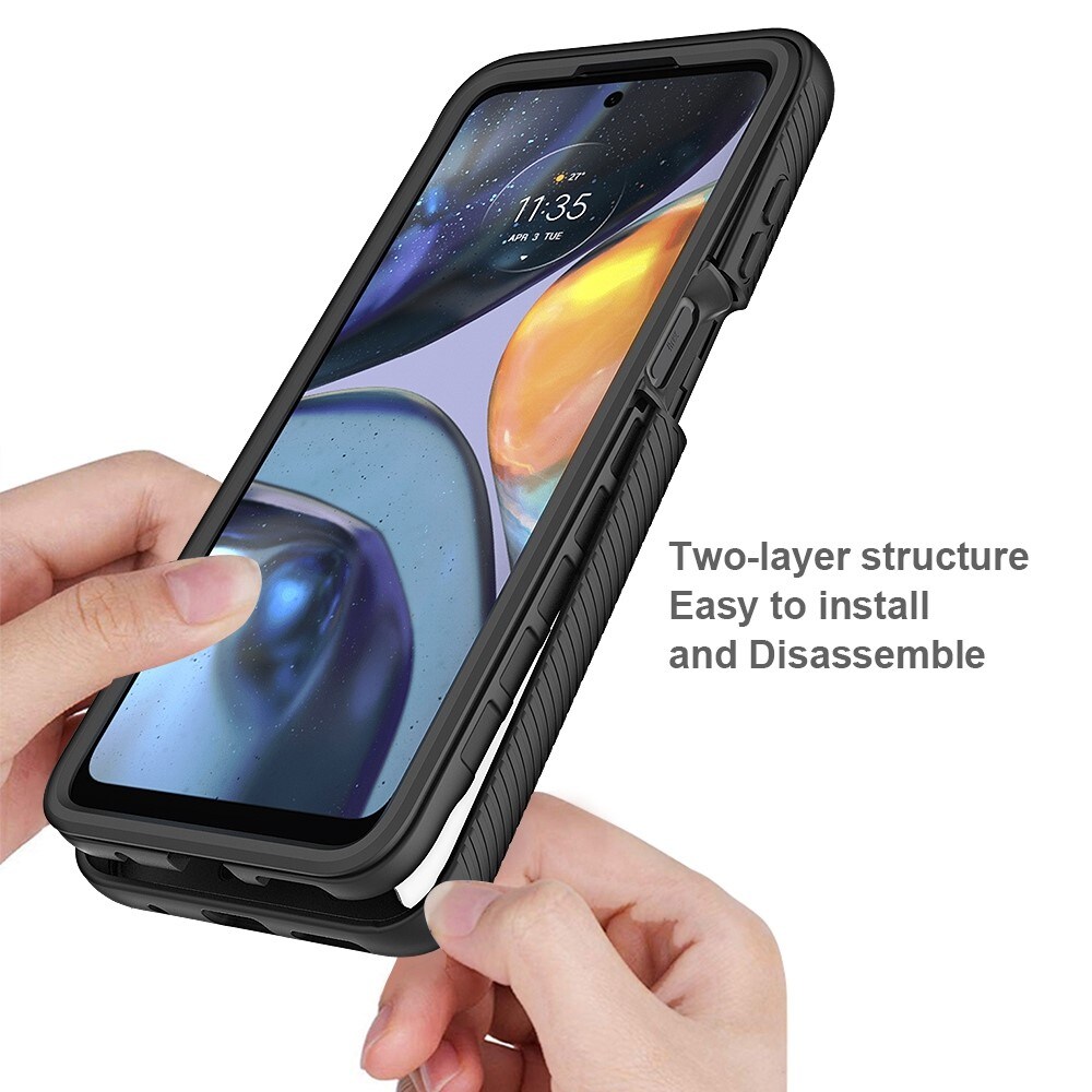 Motorola Moto G22 Mobilskal Full Protection, Svart